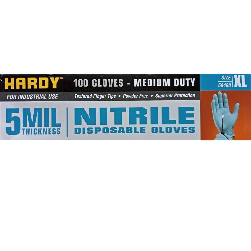 HARDY 100 Medium Duty Nitrile Disposable Gloves